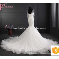 Alibaba Guangzhou Factory Mermaid Wedding Dress Lace Embroided With Long Train